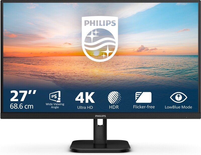 Philips 27e1n1800a 4k ips monitor 27 i - Philips 1000 Series 27E1N1800A/00 27" Monitor (Black)