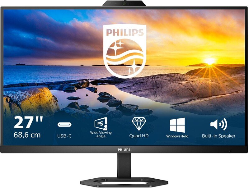 Philips 27e1n5600he qhd webcam monitor - Philips 5000 Series 27E1N5600HE 27" met Windows 27" Monitor (Black)