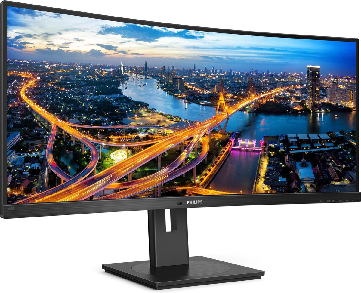 Philips 345b1c qhd curved ultrawide mo 3 orig - Philips 345B1C 34" Monitor (Black)