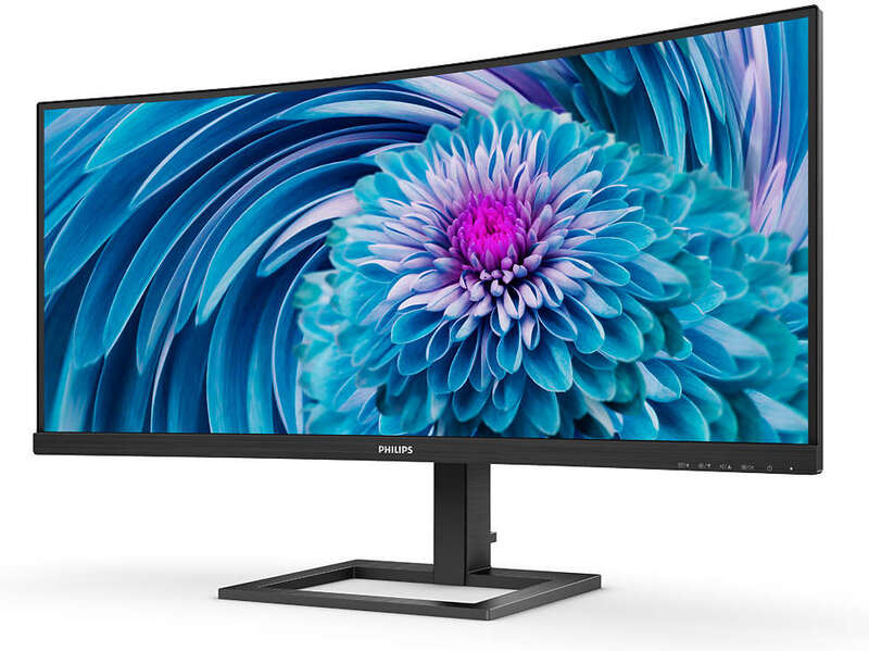 Philips 346e2cuae qhd curved ultrawide 2 orig - Philips E-Line E2 346E2CUAE/00 Wide Quad USB-C 34" Monitor (Black)