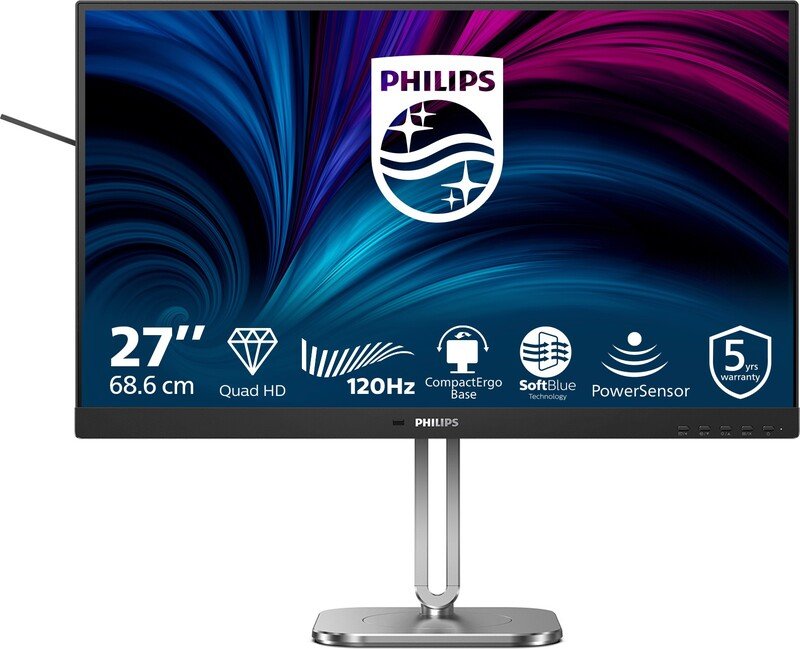 Philips 4000 series 27b2n4500 00 compu - Philips 27B2N4500/00 Quad 27" Monitor (Black)
