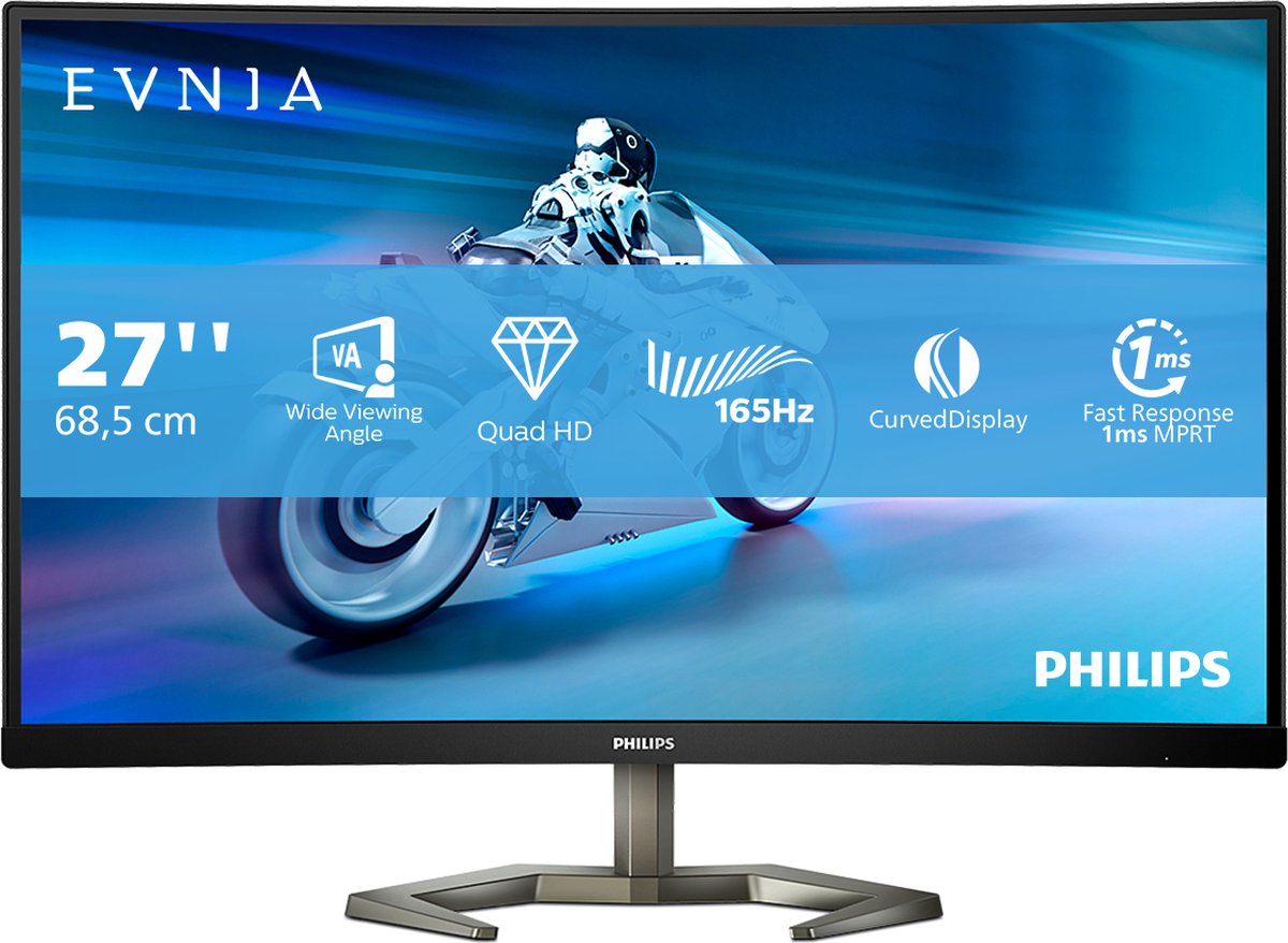 Philips Evnia 27M1C5500Vl - Qhd Curved Gaming Monitor - 165Hz - 27 Inch - afbeelding 6