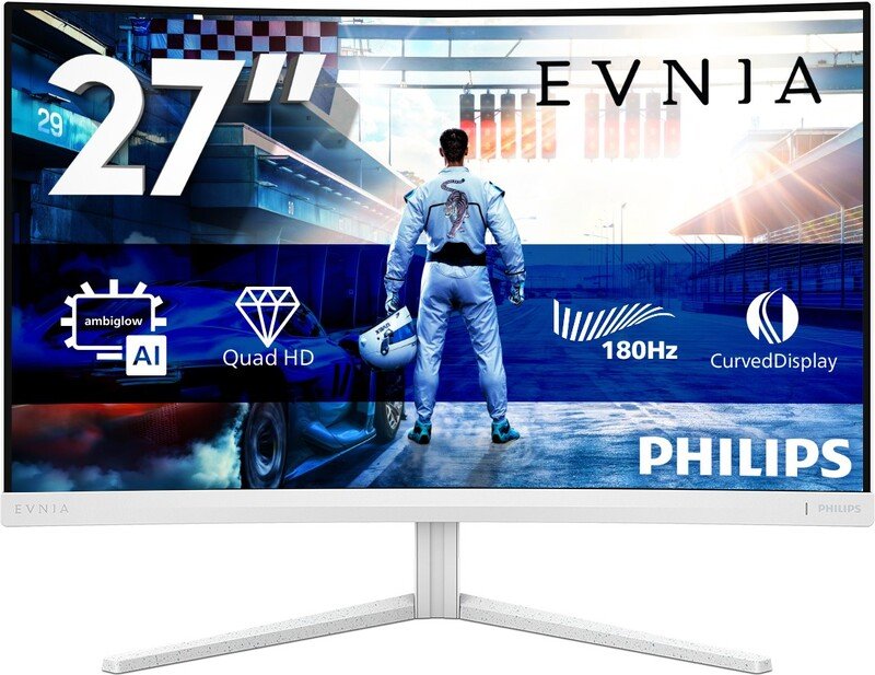 Philips evnia 27m2c5501 00 27 curved m - Philips Evnia 5000 27M2C5501 - Ambiglow 27" Monitor (White)