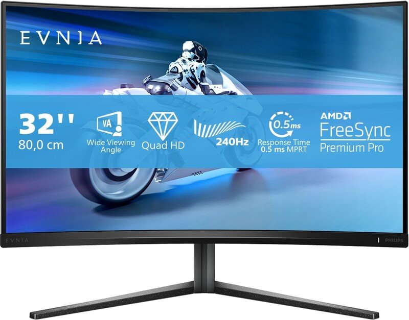 Philips evnia 32m2c5500w 00 31 5 curve - Philips Evnia 32M2C5500W - 31.5" Monitor (Black)