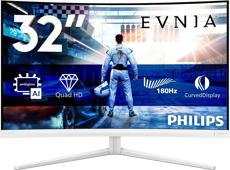 Philips evnia 32m2c5501 00 31 5 curved - Philips Evnia 32M2C5501 31.5" Monitor (White)