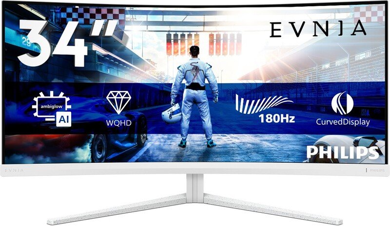 Philips evnia 34m2c5501a 34 curved mon - Philips Evnia 34M2C5501A 34" Monitor (White)