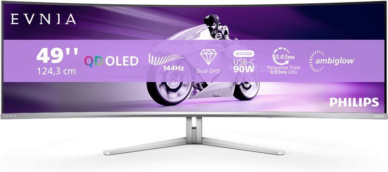 Philips evnia 8000 49m2c8900l 00 48 9 - Philips Evnia 49M2C8900L 48.9" Monitor (White)
