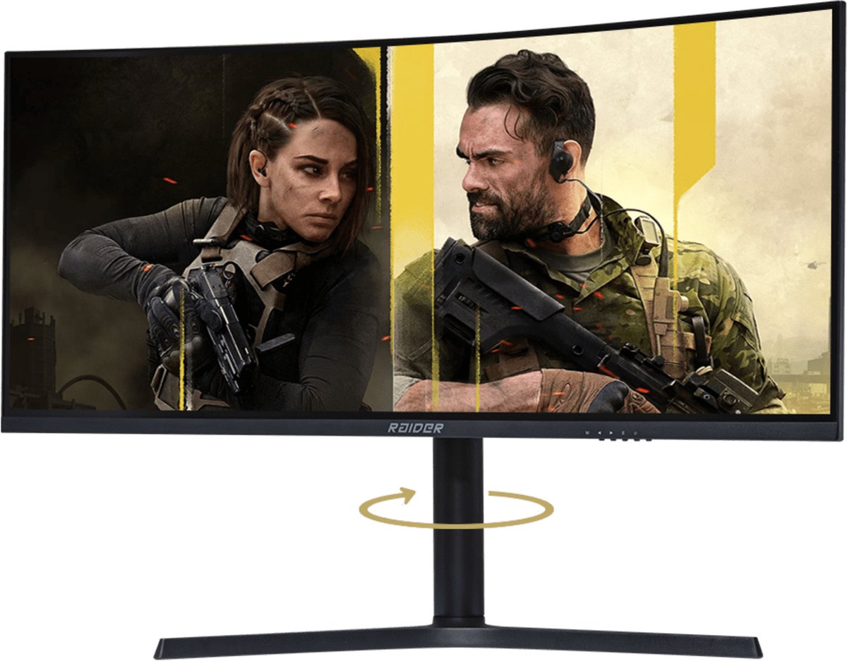 Raider 34 Inch Ultra Wide Gaming Monitor - 165Hz - 34 Inch - Wqhd (3440X1440) - - afbeelding 3