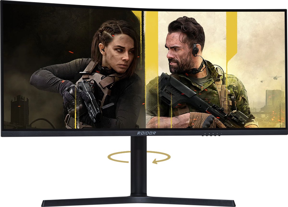 Raider 34 Inch Ultra Wide Gaming Monitor - 165Hz - 34 Inch - Wqhd (3440X1440) - - afbeelding 5