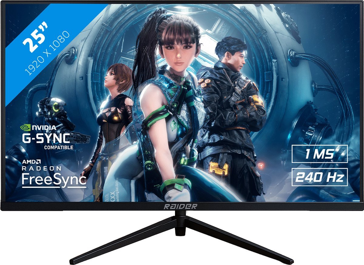 RAIDER Raider Apex 25 Pro Gaming - 25 Inch Full Hd Gaming Monitor - 1Ms - 240Hz - Adaptive Sync