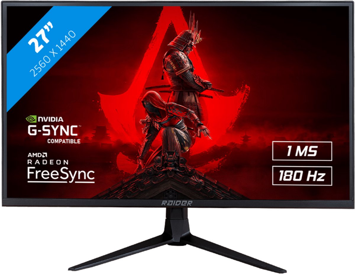 Raider Qhd Ultra Gaming - Ips - Qhd 180Hz Gaming Monitor - Rgb Verlichting - 27 - afbeelding 9