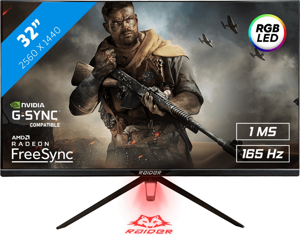 Raider Ultra Gaming Monitor - 165Hz - Qhd (2560X1440) - Ips - 1 Ms - - afbeelding 10