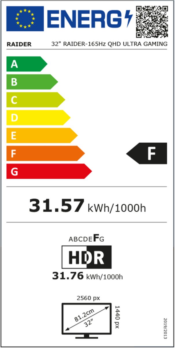 Raider Ultra Gaming Monitor - 165Hz - Qhd (2560X1440) - Ips - 1 Ms - - afbeelding 9