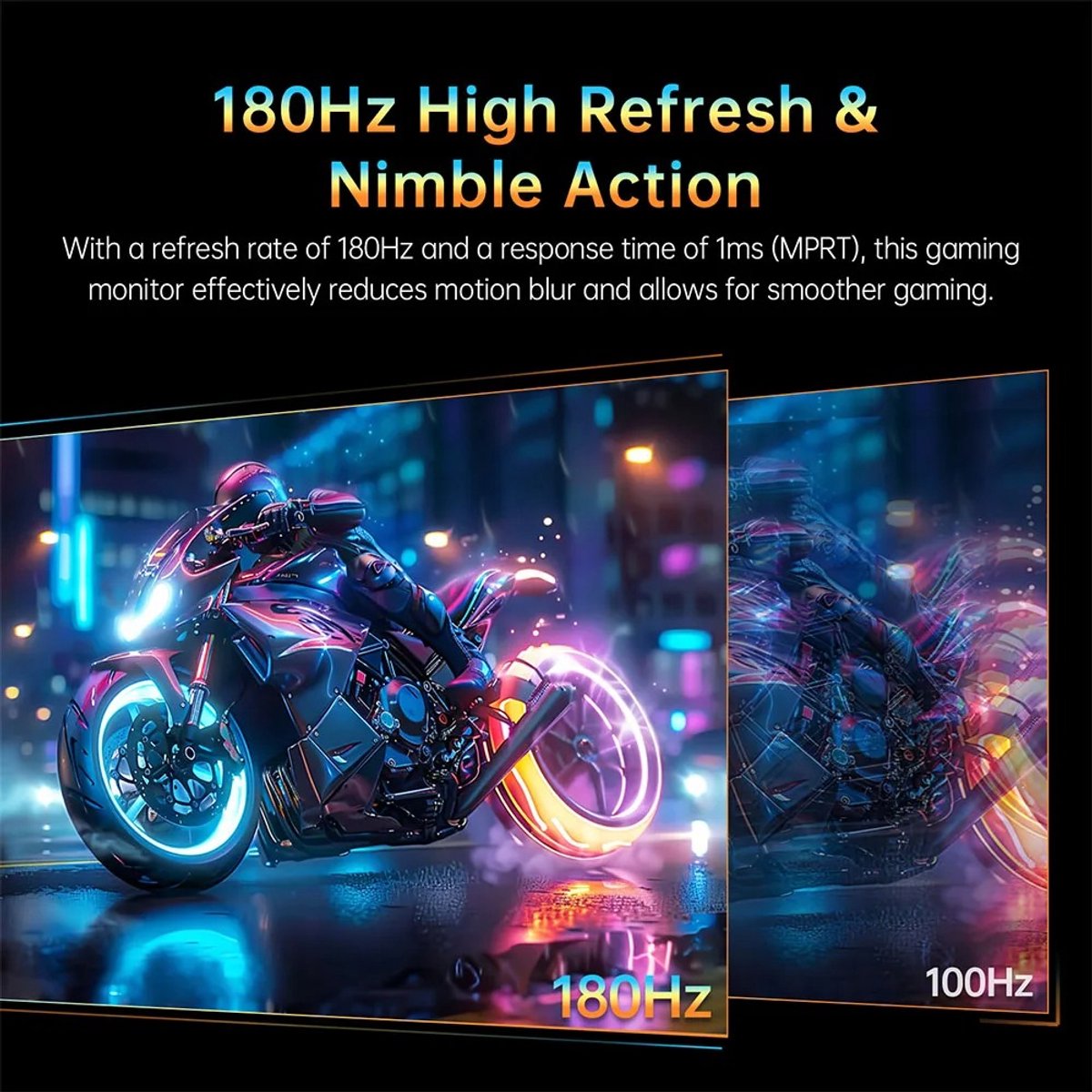 Rolu Gaming Monitor – Ultrawide Monitor – Game Monitor – Curved Monitor – 180Hz - afbeelding 4