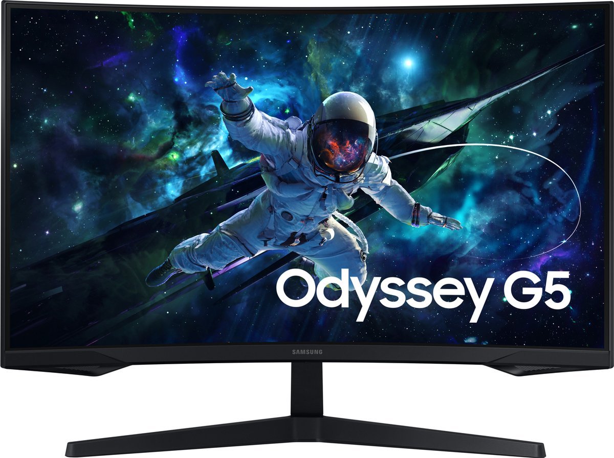 Samsung Samsung Odyssey G5 G55C - Ohd-Monitor 32" - 2560 X 1440 @ 165 Hz - Va - 300 Cdm² - 1Ms - 16:9 - 1X Hdmi, 1X Displayport - Zwart