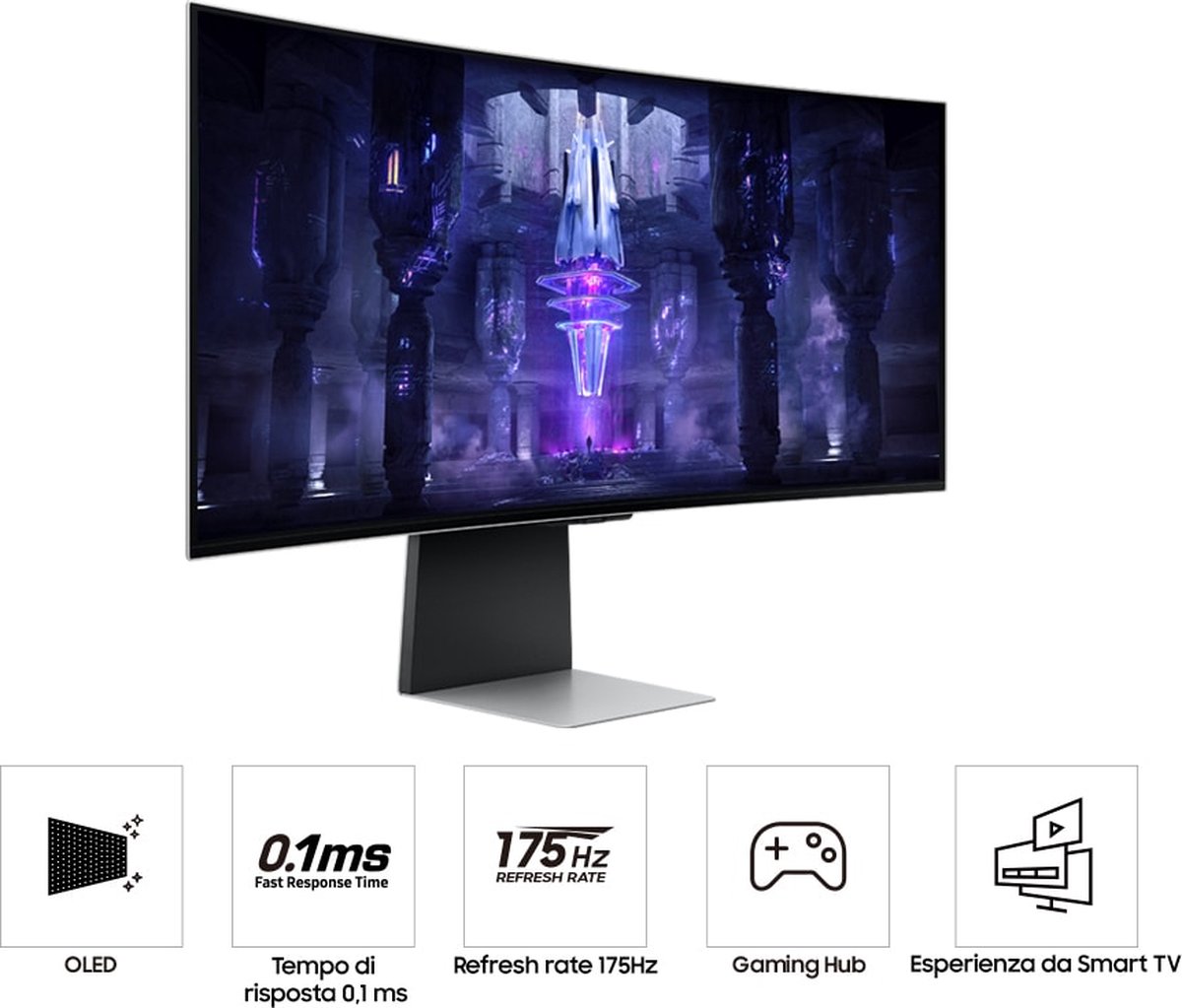 Samsung Odyssey G8 Ls34Bg850Suxen - Qhd Ultrawide Oled Smart Monitor - Apple - afbeelding 2
