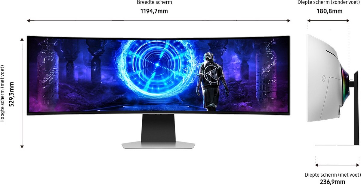 Odyssey G9 G95Sd - Dqhd Oled Gaming Monitor - 240Hz - 49 Inch - afbeelding 2