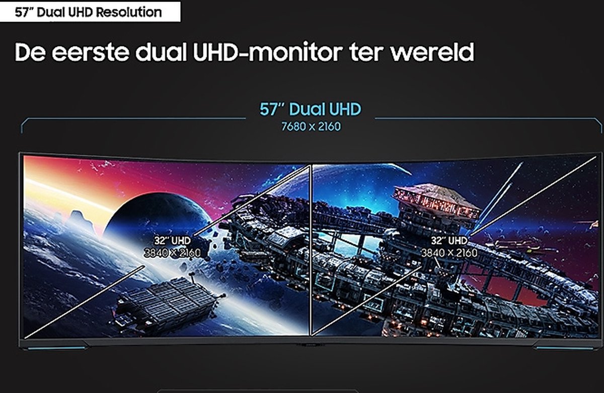 Odyssey Neo G9 57" Dual UHD Quantum Mini-LED 240Hz Curved Gaming Monitor - afbeelding 9