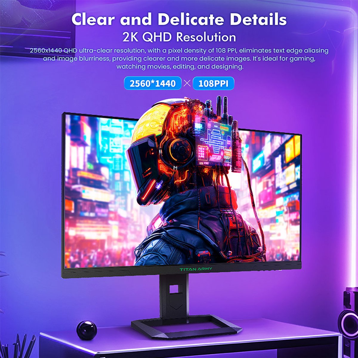 Titan army p2510g computer monitor 6 5 orig - TITAN Army P2710S Gamingmonitor, 2560*1440 240 Hz 27" Monitor (Black)