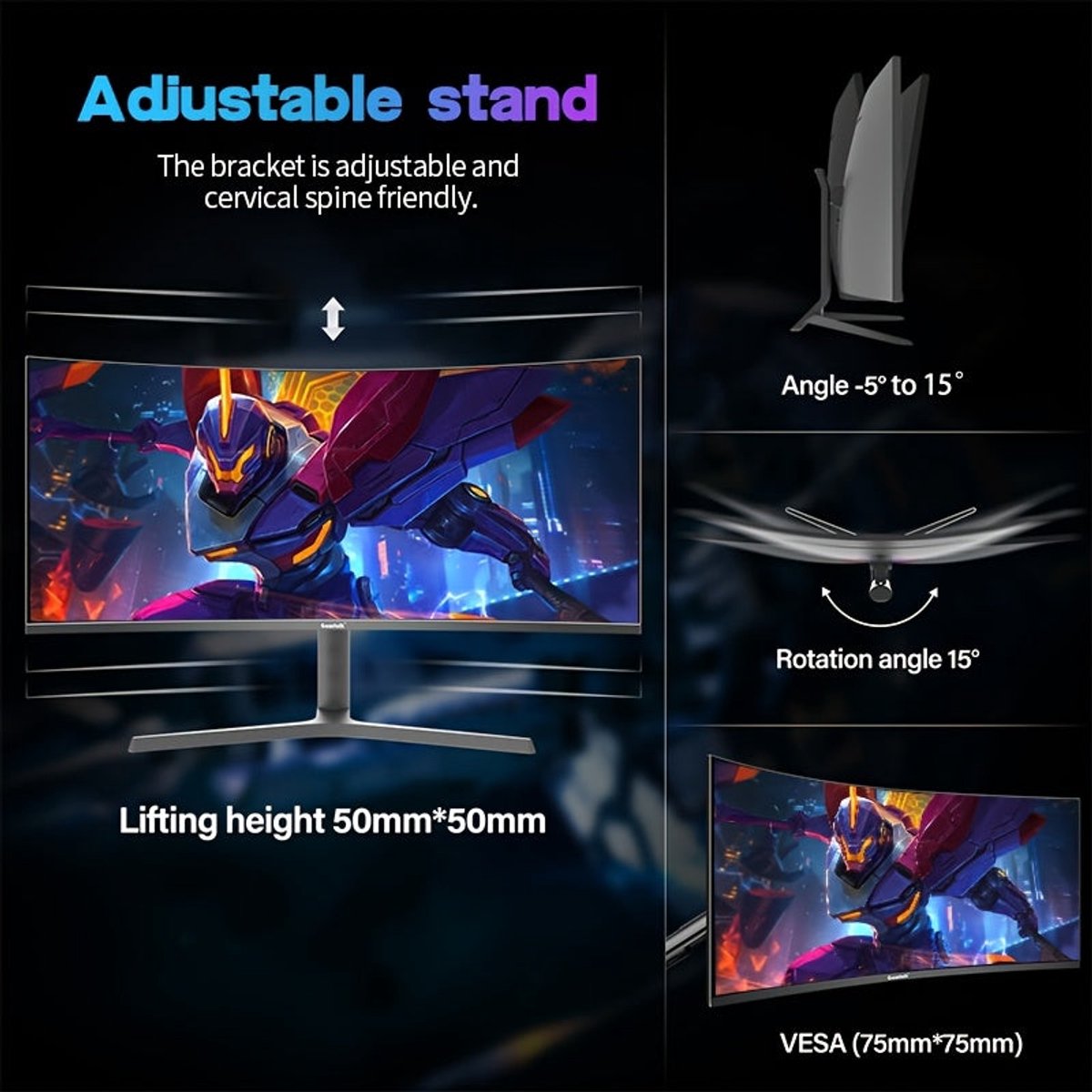 34 inch Curved Gaming Monitor UWQHD 165Hz - afbeelding 6