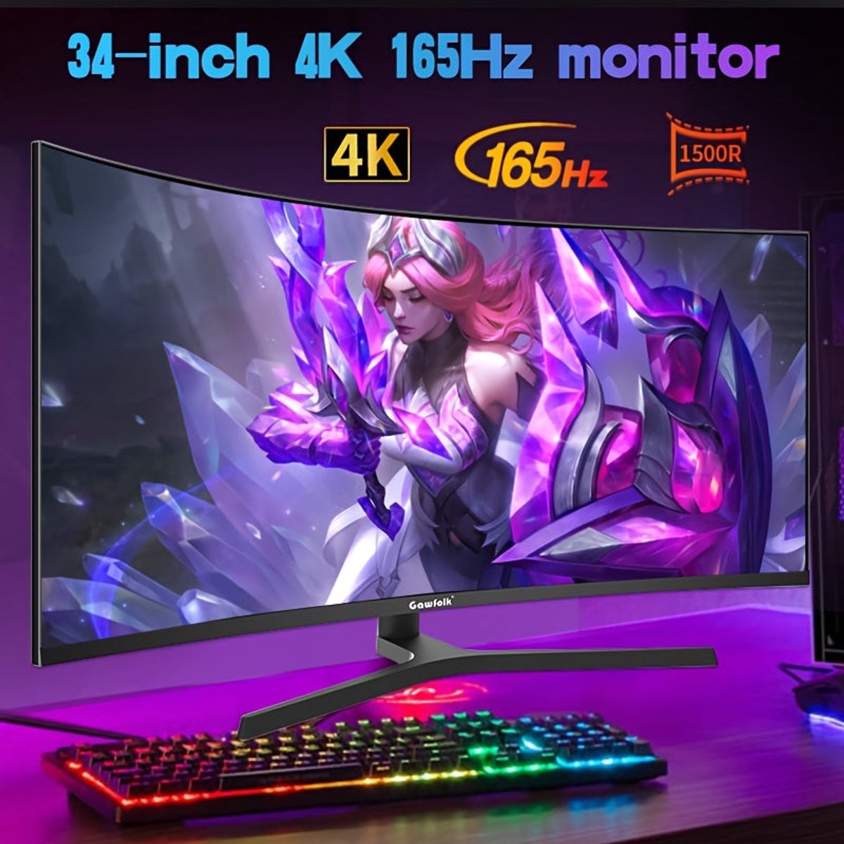 34 inch Curved Gaming Monitor UWQHD 165Hz - afbeelding 8