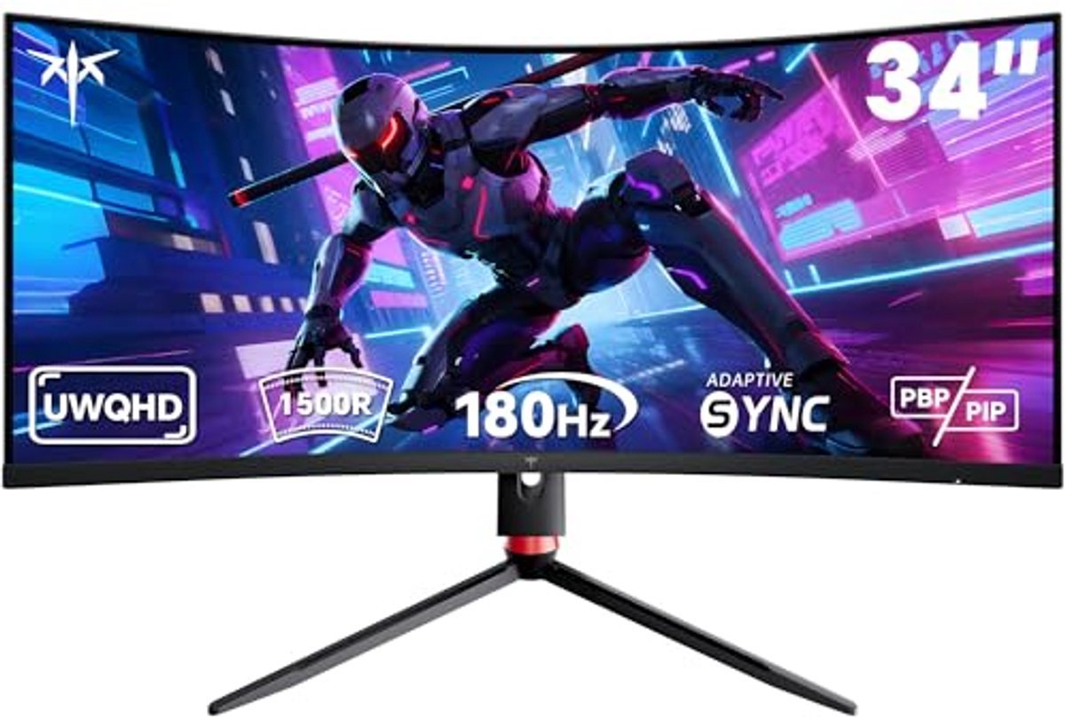 34" UltraWide QHD 180Hz VA gebogen monitor