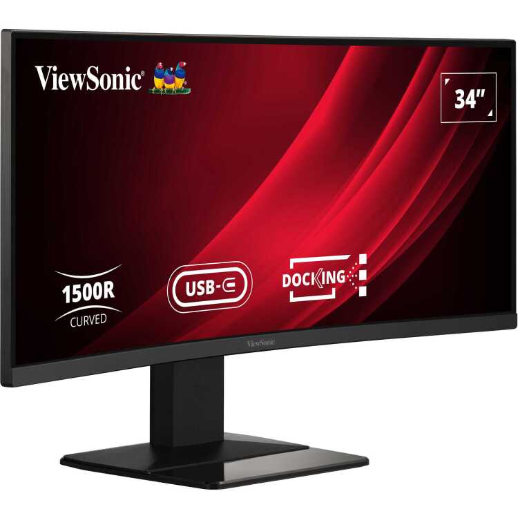 ViewSonic UWQHD Curved Docking met KVM-switch 34" Monitor