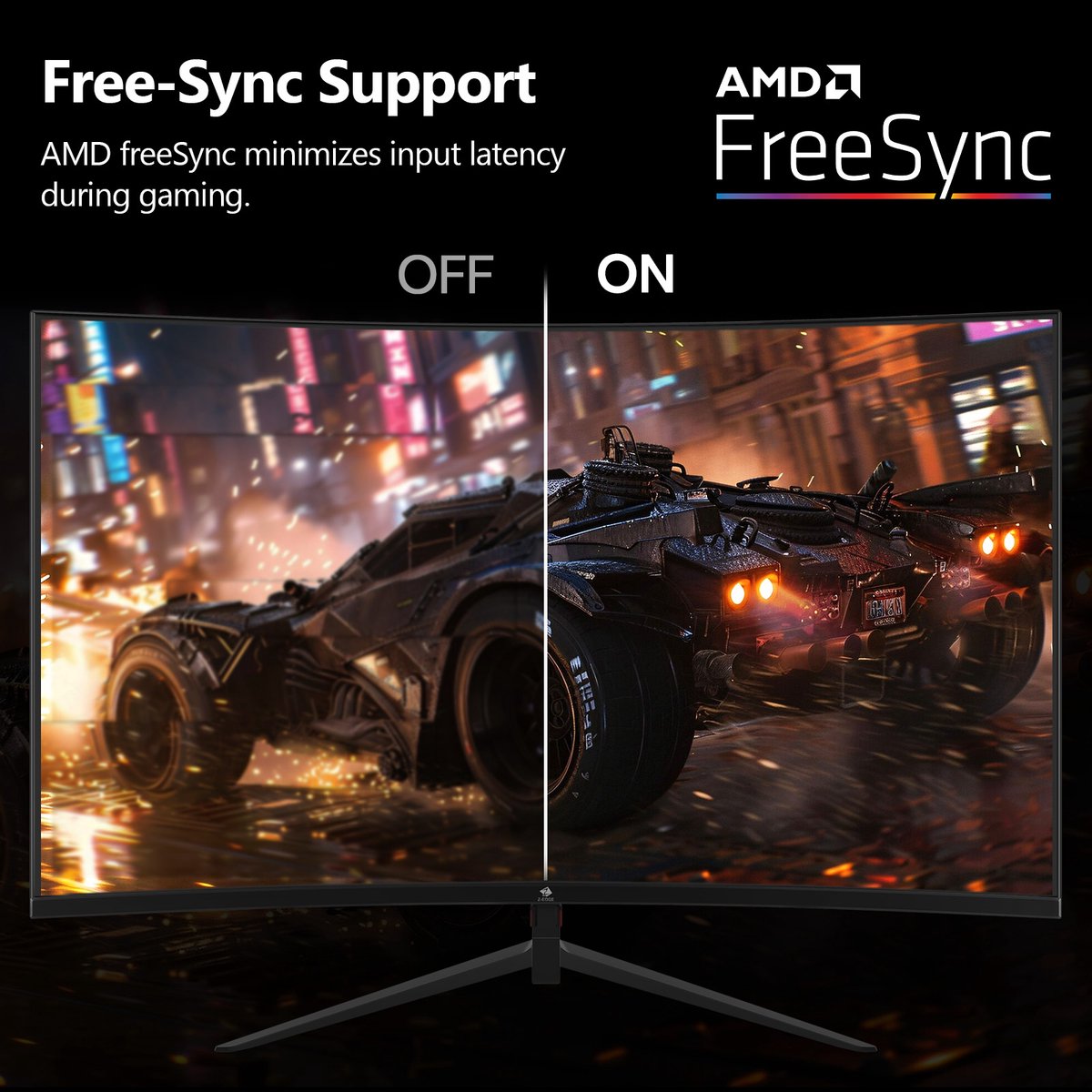 Z-Edge Ug24 Curved Gaming Monitor - Fhd 1920X1080 - 24 Inch- 180Hz - Mprt 1Ms - - afbeelding 3