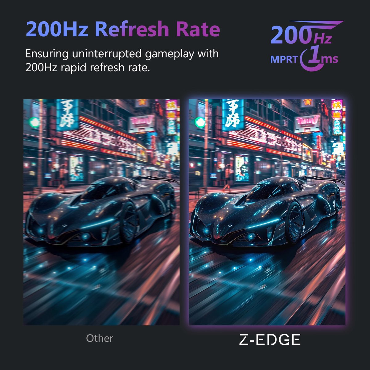 Z-Edge Ug27 Curved Gaming Monitor - Fhd 1920X1080P - 27 Inch- 200Hz - Mprt 1Ms - afbeelding 9