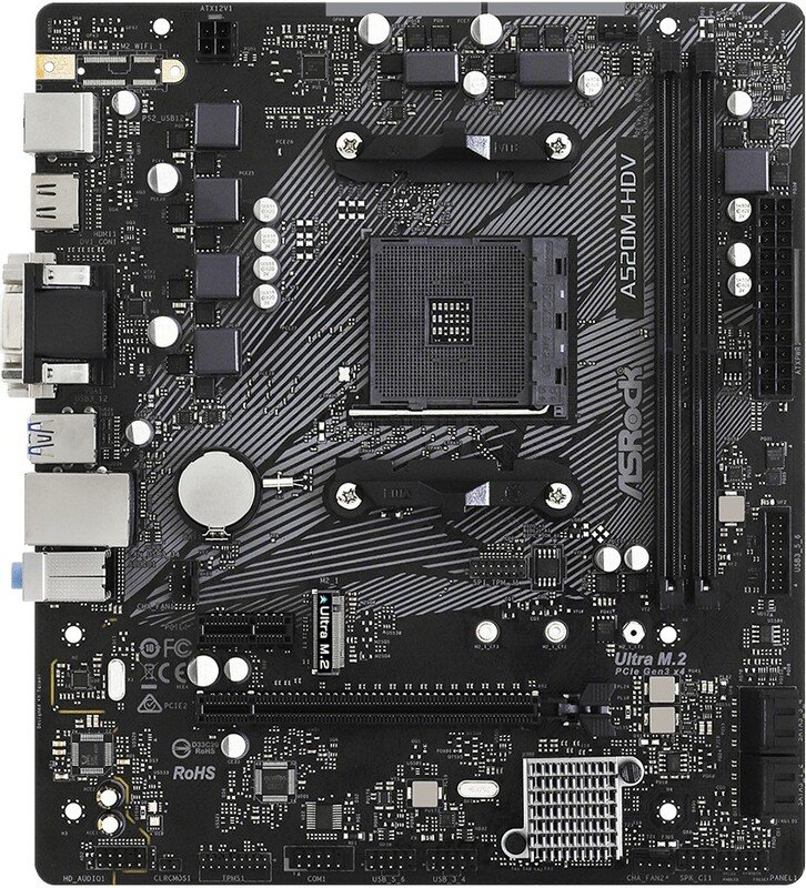 Asrock a520 hdv moederbord matx am4 d - ASRock A520M-HDV Moederbord