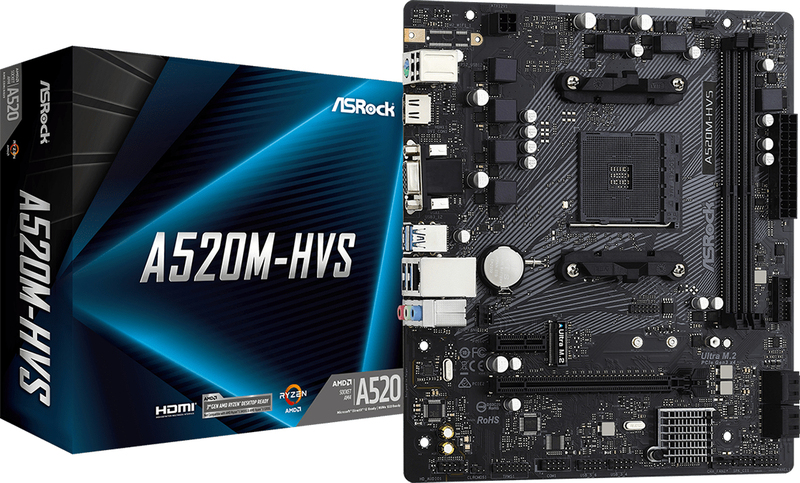 Asrock a520m hvs 5 orig - ASRock A520M-HVS Moederbord
