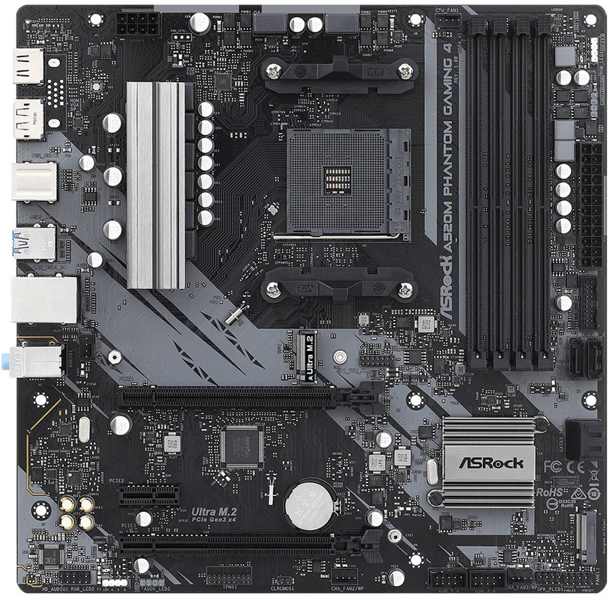 Asrock Asrock A520M Phantom Gaming 4 Amd A520 Socket Am4 Micro Atx