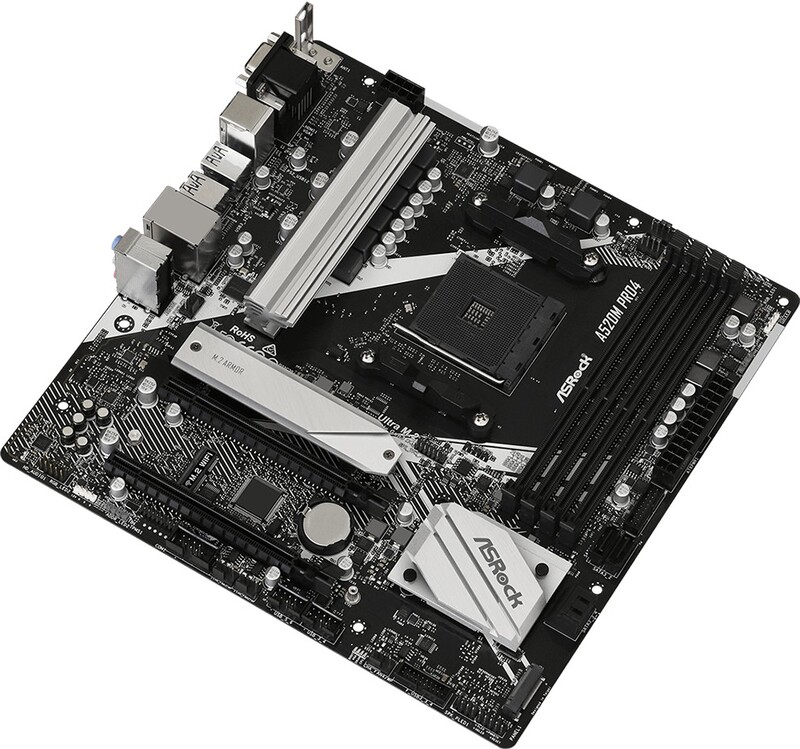 Asrock a520m pro4 moederbord socket a 3 orig - ASRock A520M Pro4 Moederbord
