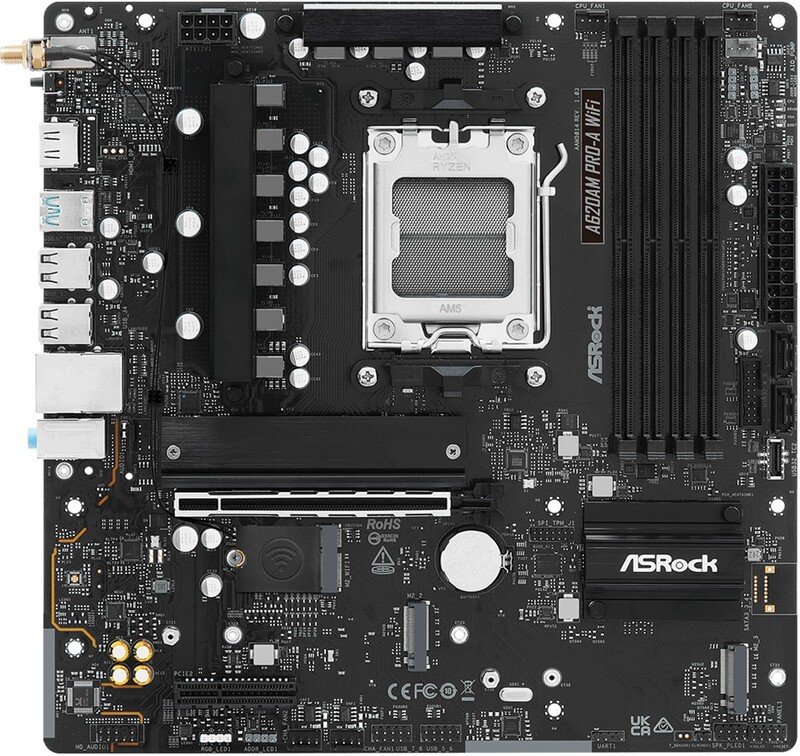 ASRock Asrock A620Am Pro-A Wifi - Moederbord - Wi-Fi 6E - Amd Socket Am5