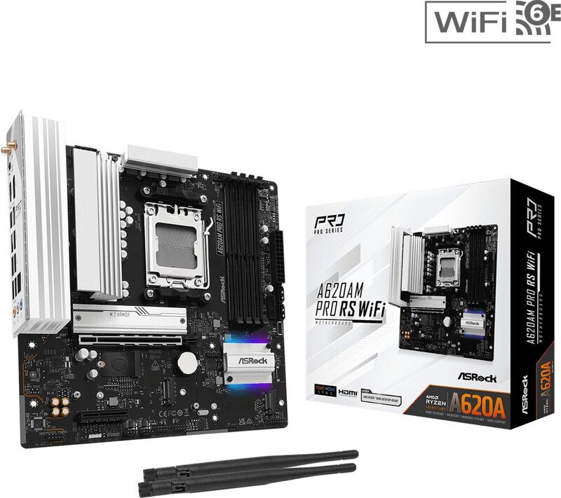 Asrock a620am pro rs wifi moederbord 5 orig - ASRock A620AM Pro RS WiFi Moederbord