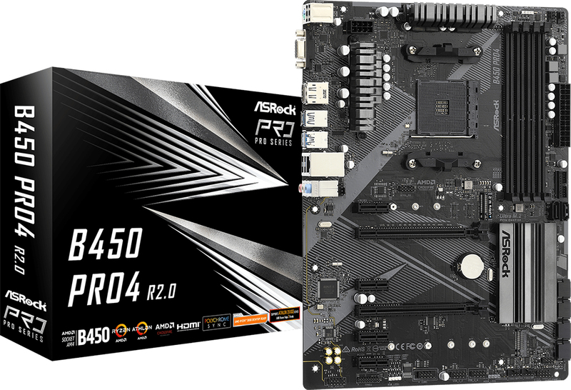 Asrock b450 pro4 r2 0 5 orig - ASRock B450 PRO4 R2.0 Moederbord