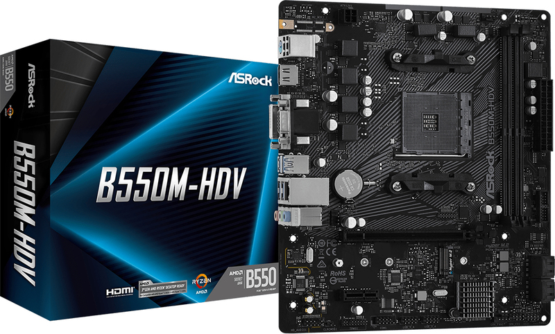 Asrock b550m hdv moederbord micro atx 5 orig - ASRock B550M-HDV Moederbord