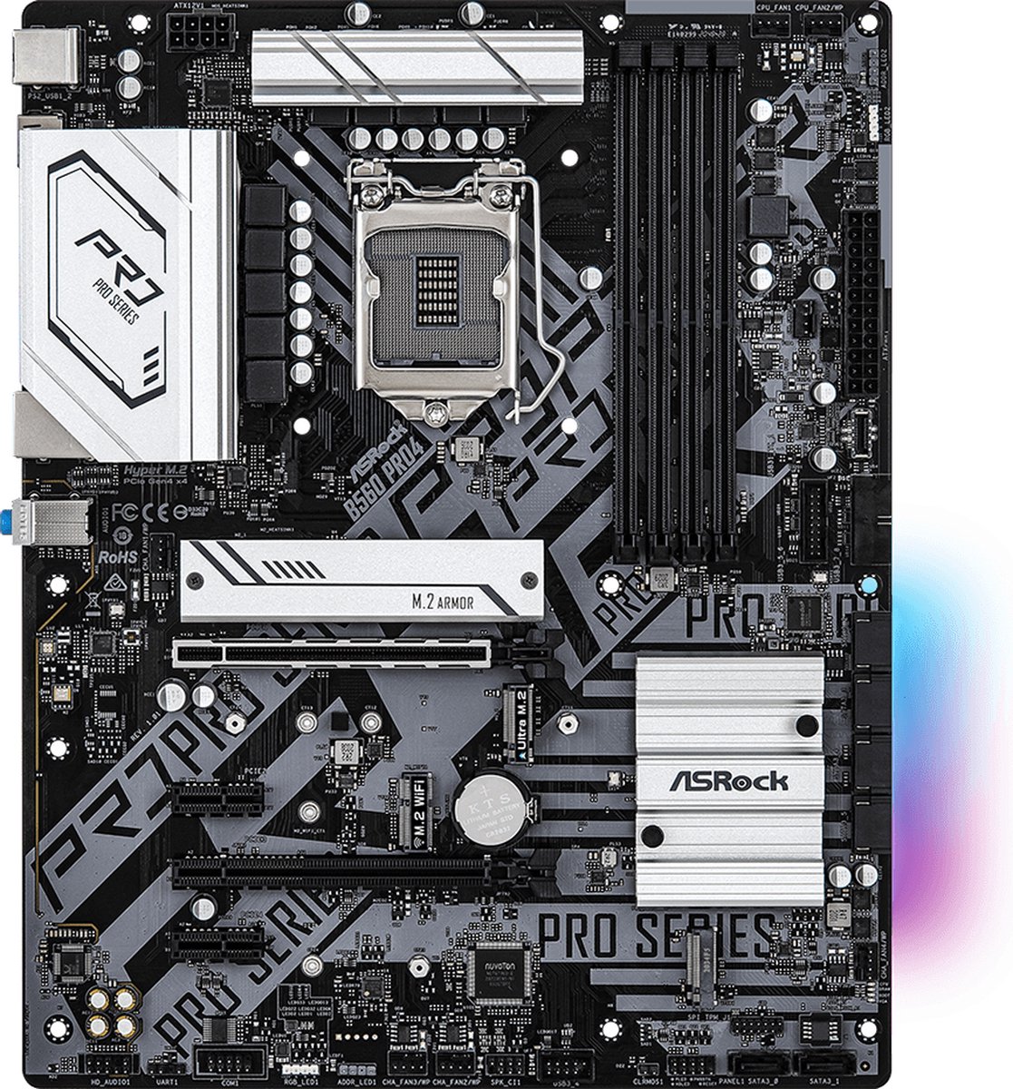 B560 Pro4 Intel LGA 1200 ATX DDR4 4800+(OC) Motherboard - afbeelding 2