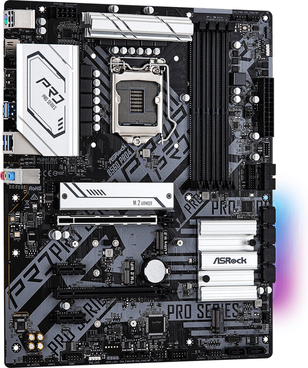 B560 Pro4 Intel LGA 1200 ATX DDR4 4800+(OC) Motherboard - afbeelding 4