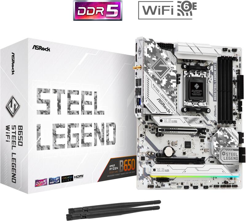 Asrock b650 steel legend wifi 5 orig - ASRock B650 Steel Legend WiFi Moederbord