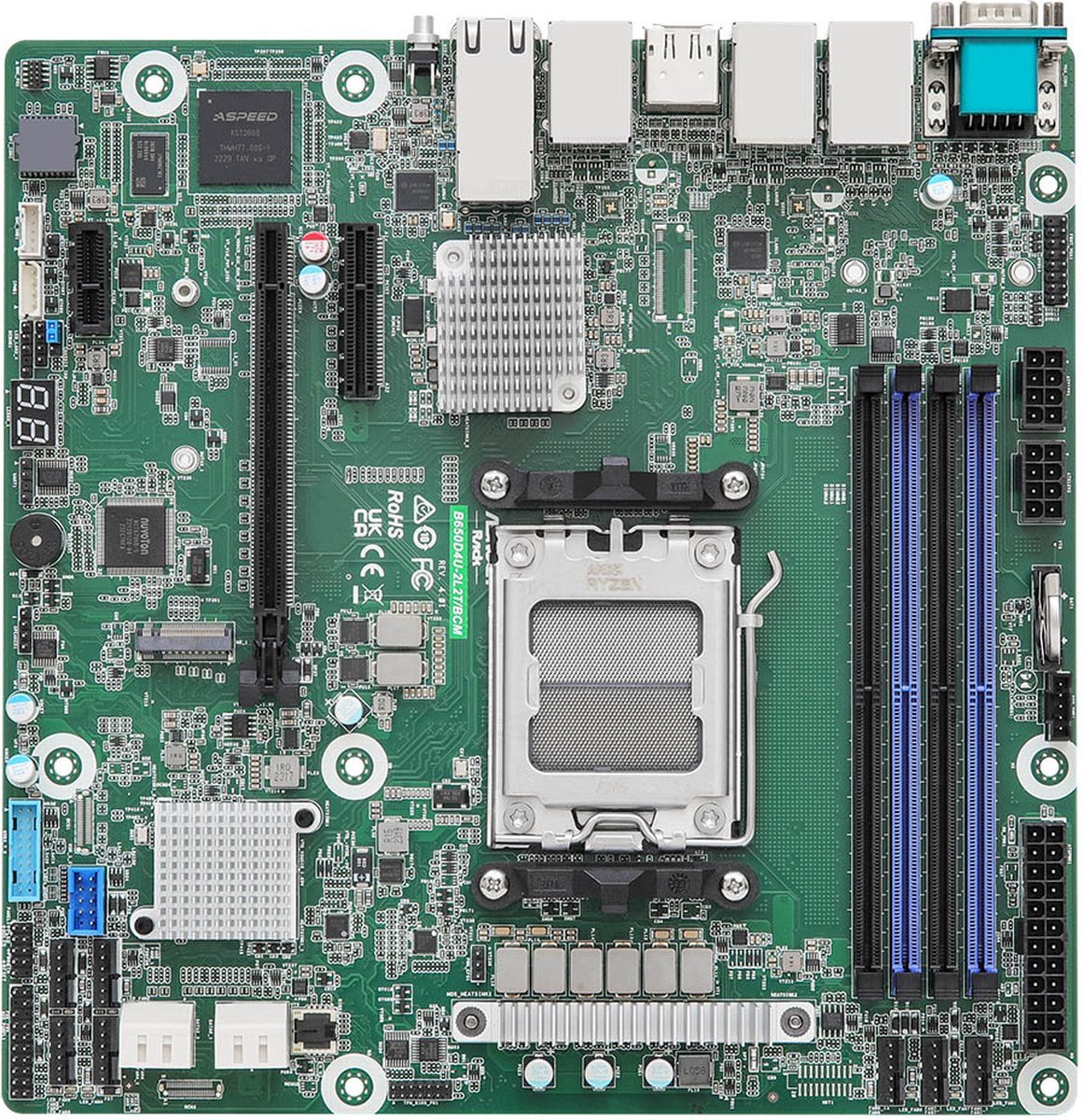 Asrock Asrock B650D4U-2L2T/Bcm Moederbord Amd B650 Express Socket Am5 Micro Atx