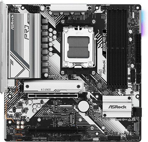 Asrock Asrock B650M Pro Rs Am5 Ddr5 M.2 Sata3 Pcie 4.0 Moederbord Voor Computer