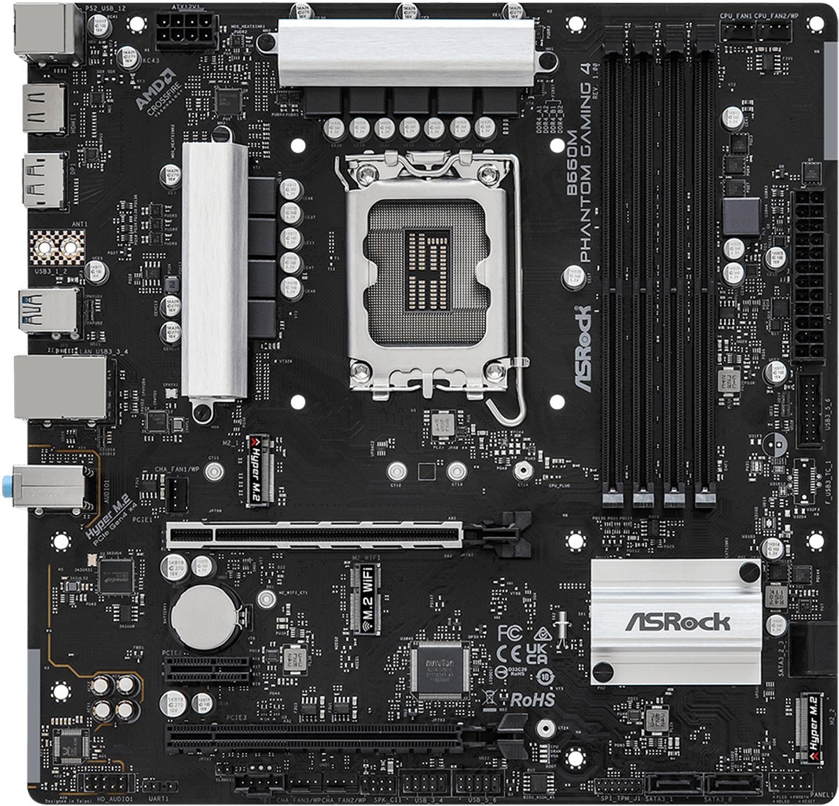 Asrock Asrock B660M Phantom Gaming 4 Intel B660 Lga 1700 Micro Atx