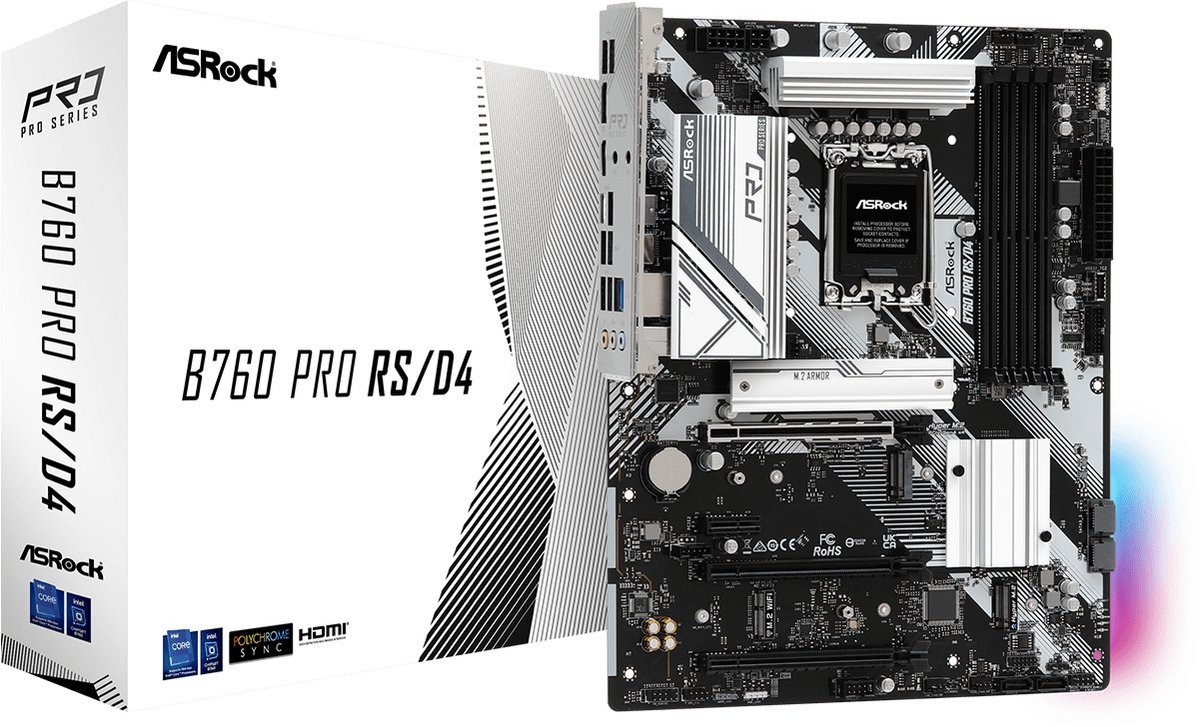 Asrock B760 Pro Rs/D4 Intel B760 Lga 1700 Atx