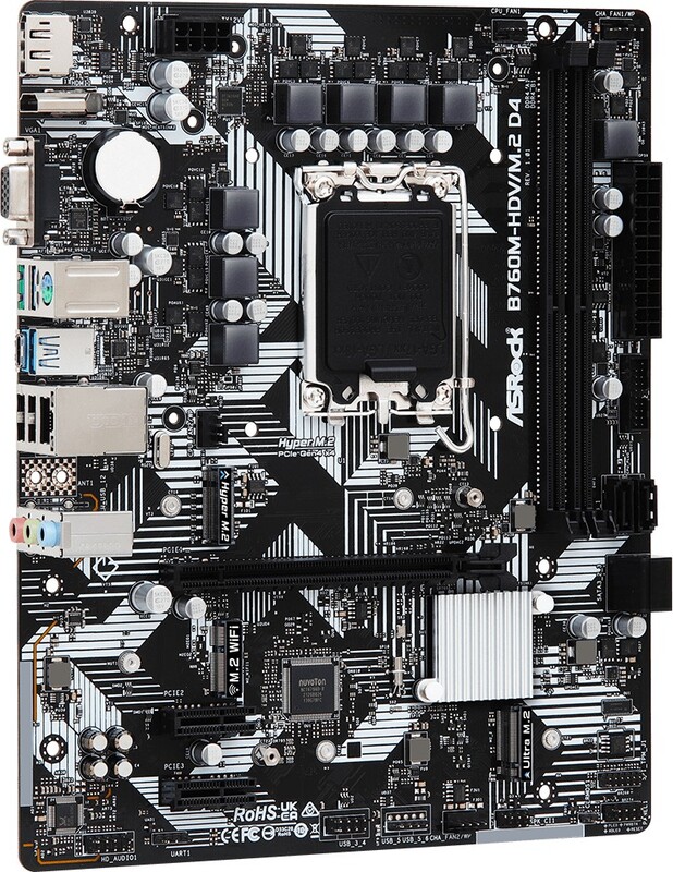 Asrock b760m hdv m 2 d4 2 orig - ASRock B760M-HDV/M.2 D4 Moederbord