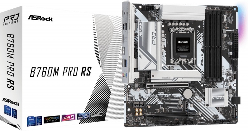 Asrock b760m pro rs moederbord micro 4 orig - ASRock B760M Pro RS Moederbord