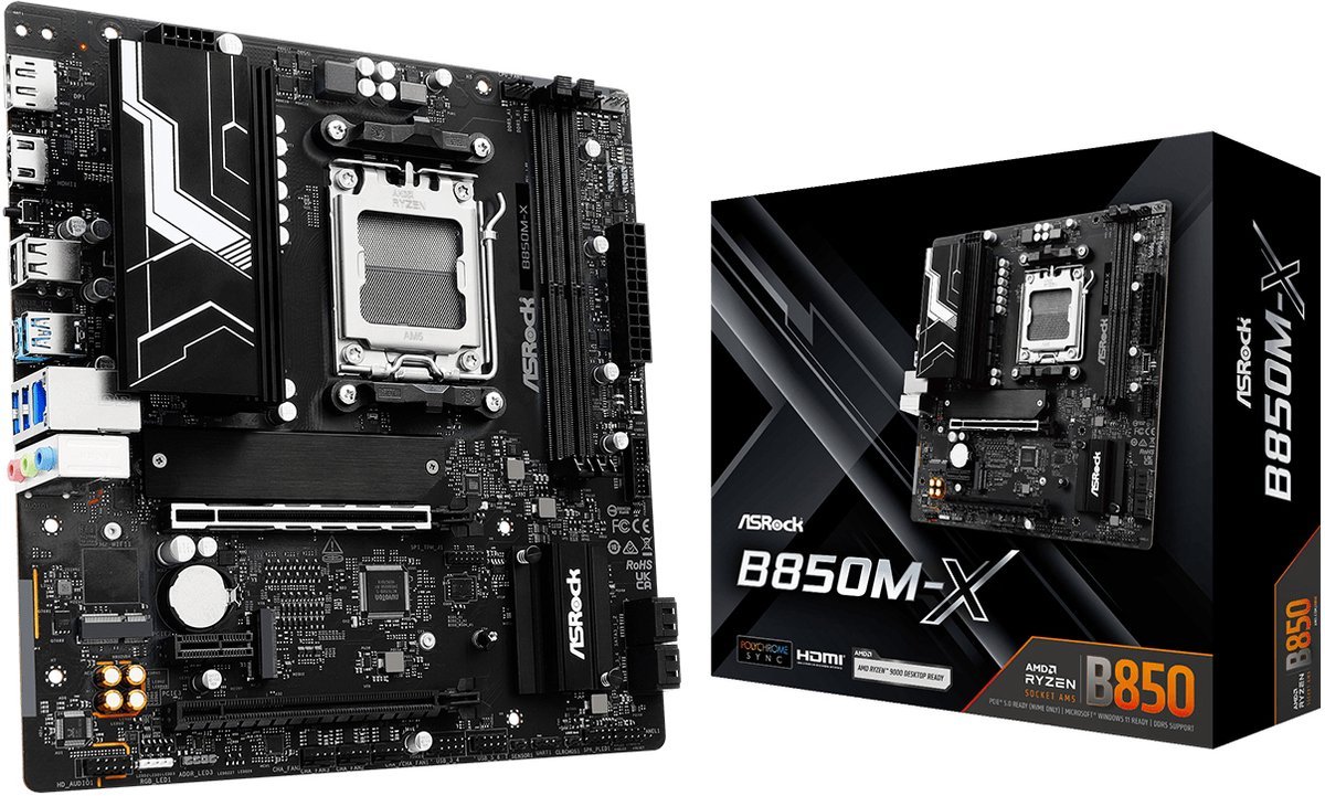 ASROCK Asrock B850M-X - Moederbord Atx - Socket Am5 - Amd B850 - Ddr5 - Realtek Alc897 - Realtek 2.5G Lan