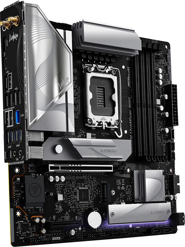 Asrock b860m livemixer wifi moederbor 2 orig - ASRock B860M LiveMixer WiFi Moederbord