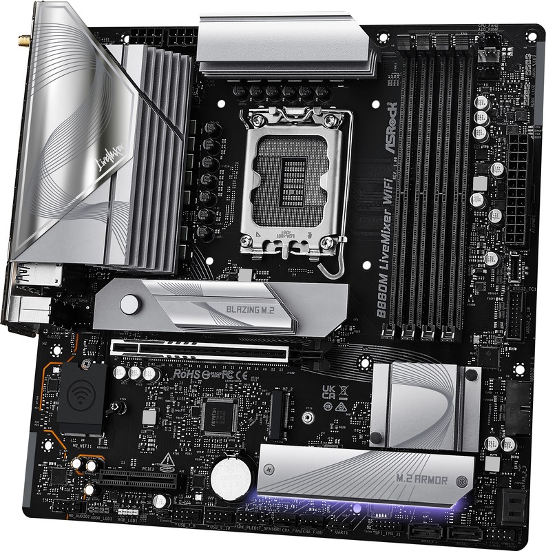 Asrock b860m livemixer wifi moederbor 3 orig - ASRock B860M LiveMixer WiFi Moederbord
