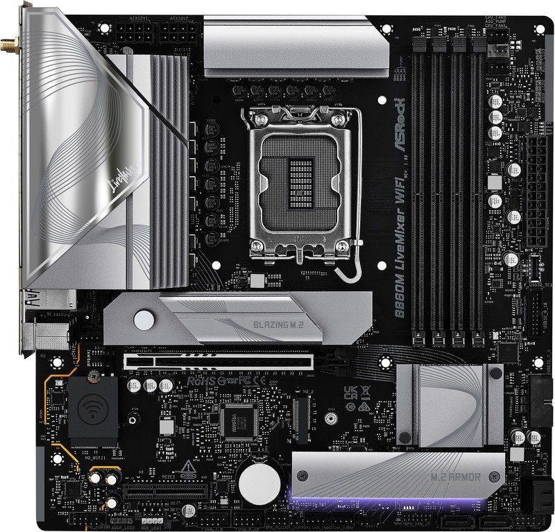 Asrock b860m livemixer wifi moederbor - ASRock B860M LiveMixer WiFi Moederbord